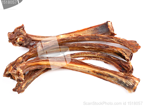 Image of dry rib on white background