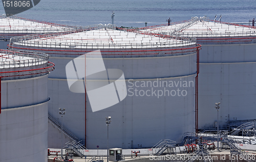 Image of oil storage tanks