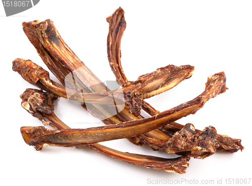 Image of dog food, dry rib