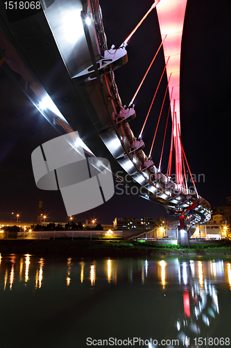 Image of bridge at night in Taiwan