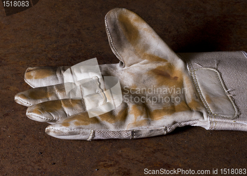 Image of used working glove