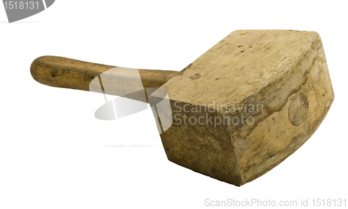 Image of used wooden hammer