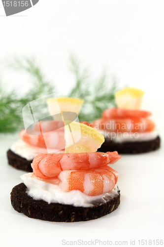 Image of canape with shrimps
