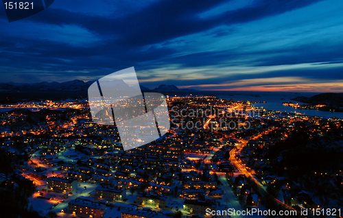 Image of Bodø by night