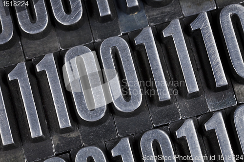 Image of binary numbers abstract