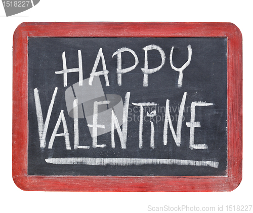 Image of Happy Valentine on blackboard