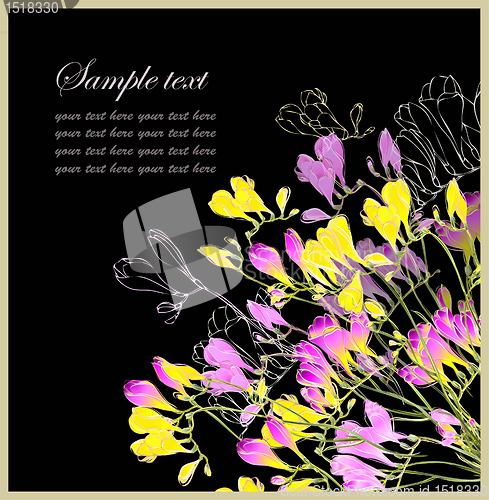 Image of Greeting card with bouquet a flowers