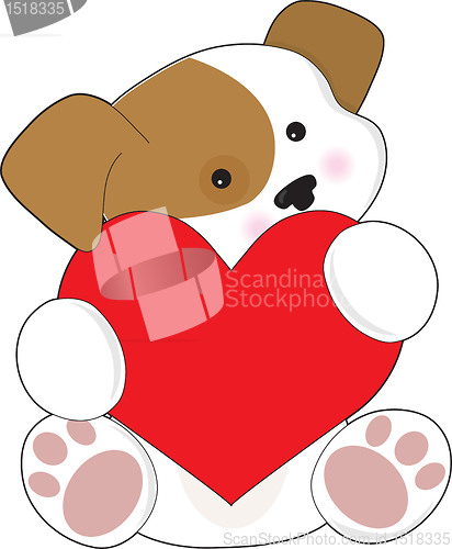 Image of Cute Puppy Valentine