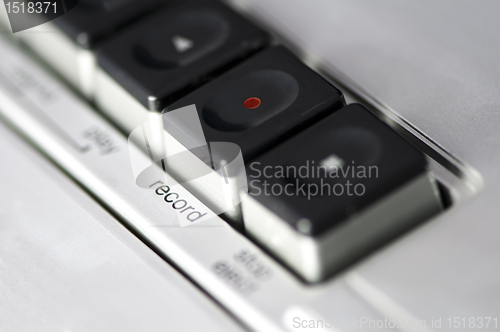 Image of Cassette player buttons 