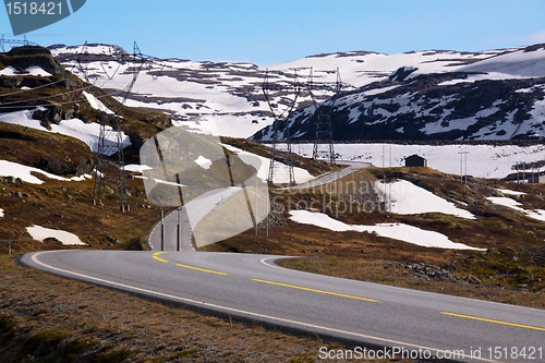 Image of Norwegian road in spring