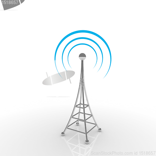 Image of Mobile antena. Communication concept