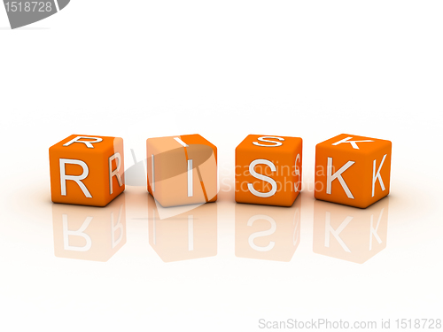 Image of Risk Blocks, orange color on white background