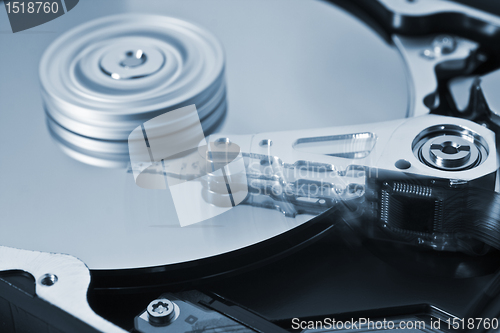 Image of Rotating Hard Disk Drive with moving head