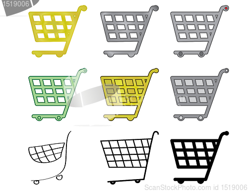 Image of shopping cart icons