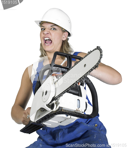 Image of weird chain saw girl