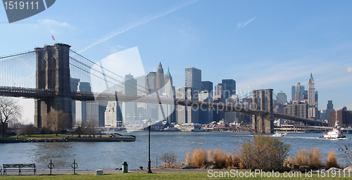 Image of Brooklyn Bridge and New York