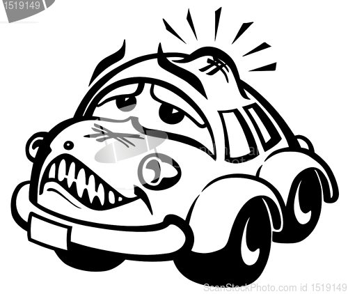 Image of damaged car illustration