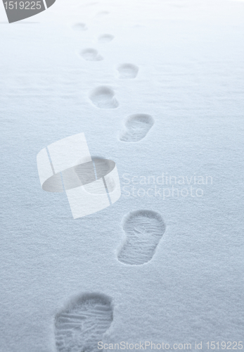 Image of boot traces in the snow