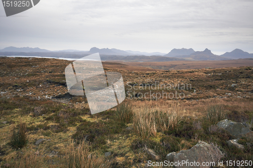 Image of scottish landscape with distant hills