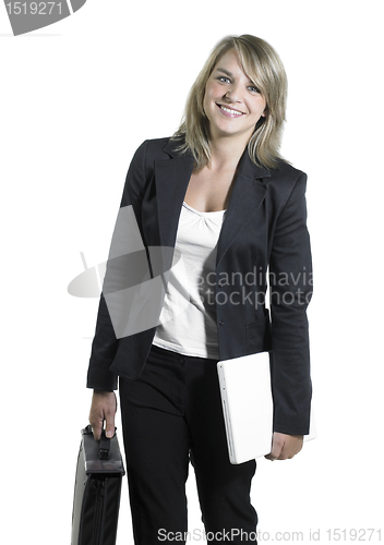 Image of young blond business woman