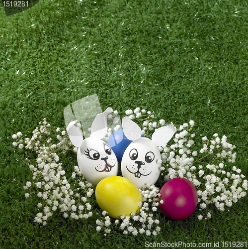 Image of bunny Easter eggs
