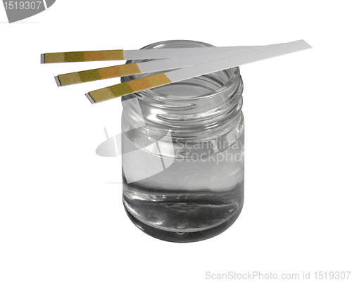 Image of control stripes on glass bottle