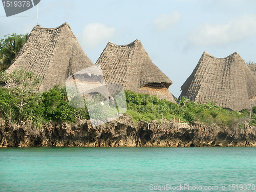 Image of rustic roofs in Zanzibar