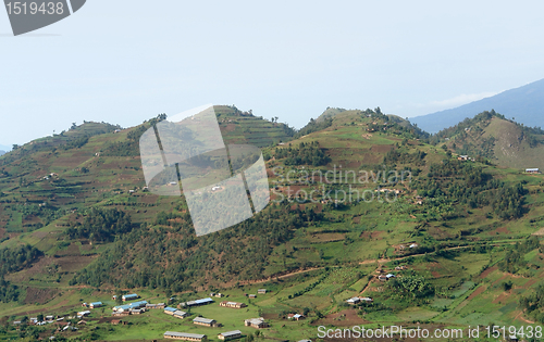 Image of Virunga Mountains aerial view