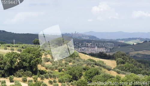 Image of Tuscany landscape near San Gimignano