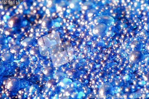Image of blue globules closeup
