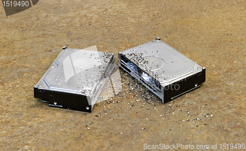 Image of halved hdd
