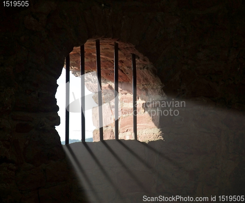 Image of barred window at Wertheim Castle