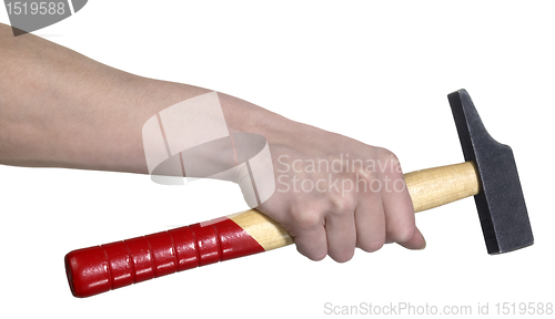 Image of hand and hammer