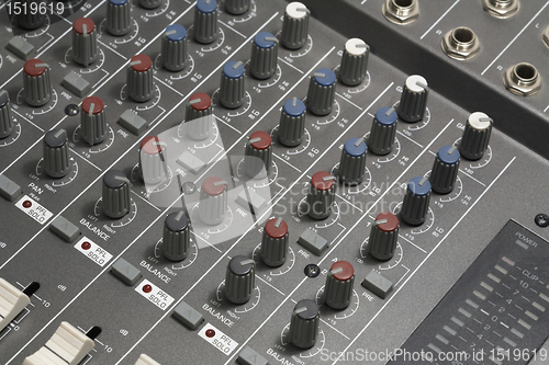 Image of studio mixer detail