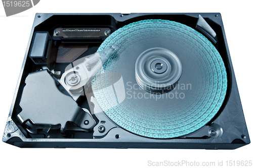 Image of hard disk and data