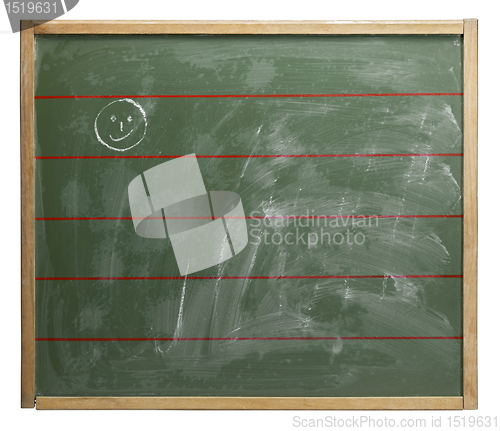 Image of chalkboard and smiley