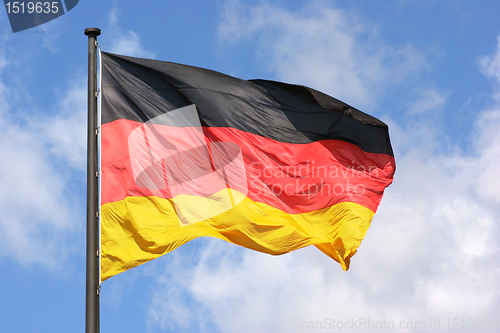 Image of german flag and sky