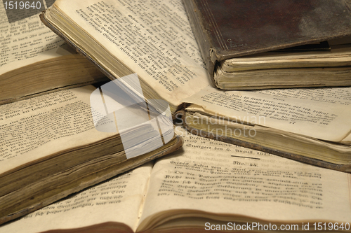 Image of stack of historic books