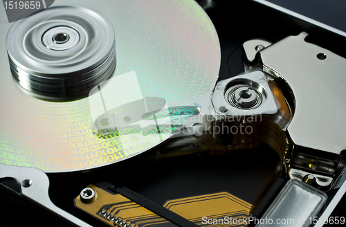 Image of hard disk and data