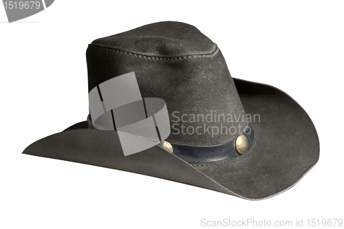 Image of leather cowboy hat