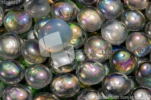 Image of iridescent glass beads