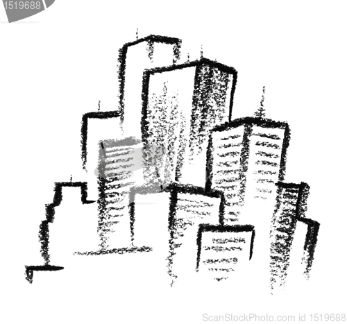 Image of sketched city