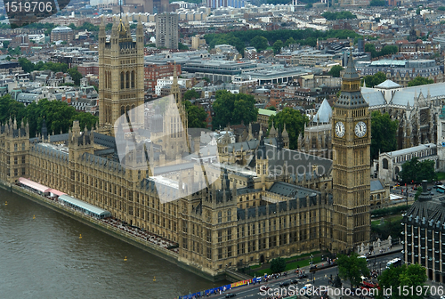 Image of Houses of Parliament and London City detail