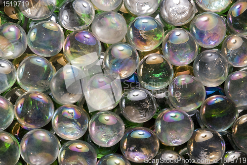 Image of iridescent glass beads
