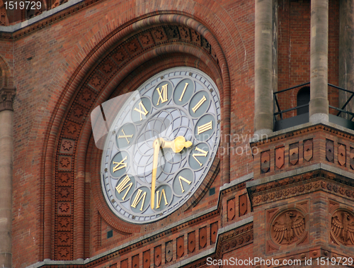 Image of clock at the Red Town Hall