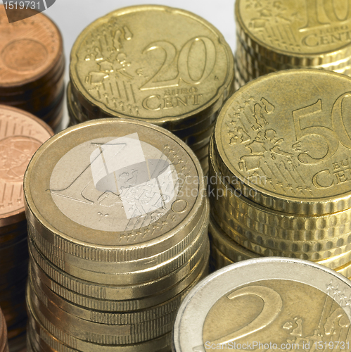 Image of stacked euro coins