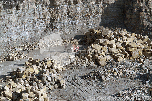 Image of working machine in a quarry