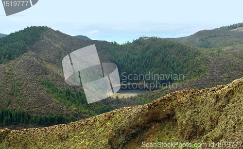 Image of overgrown hills at the Azores