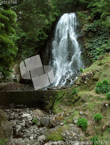 Image of waterfall at Sao Miguel Island
