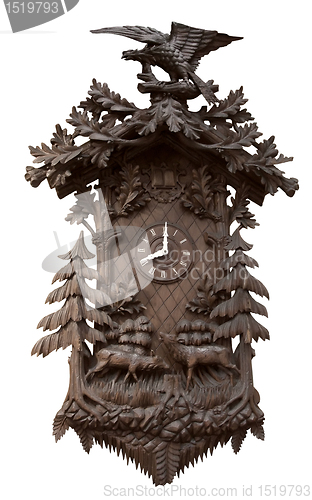 Image of traditional wooden cuckoo clock